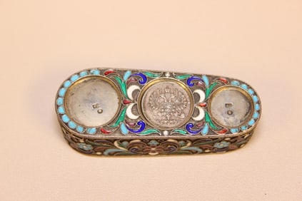 antique Russian silver and enamel
