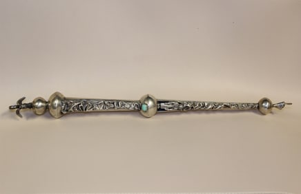 Russian Sterling Silver Torah Pointer w Turquoise
