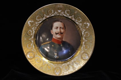 Dresden Hand Porcelain Portrait Plate,Mark