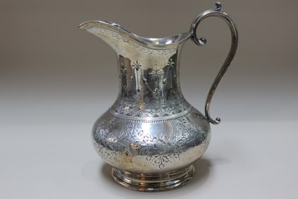 Ornate Vintage Sterling Silver Pitcher