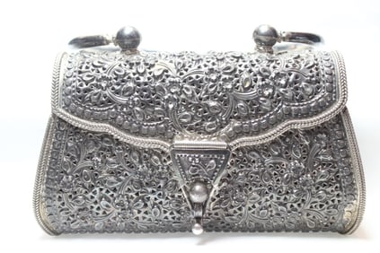 Vintage Ornate 925 Sterling Silver HandBag