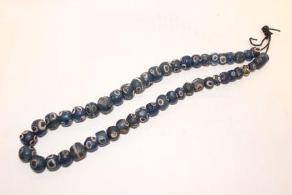 Antique African Glass Beads Necklace