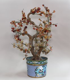 Chinese Hardstone Bonsai tree.