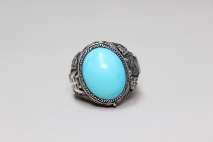 Vintage Turquoise Silver Ring