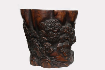 Chinese Chengxiang Wood Carved Brushpot