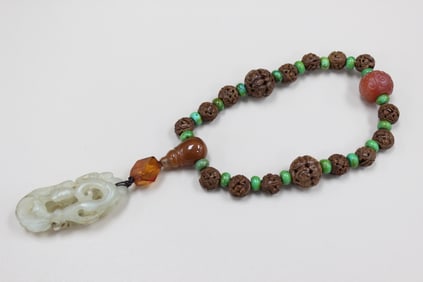 Chinese Walnut Pit Beaded Prayer Bracelet