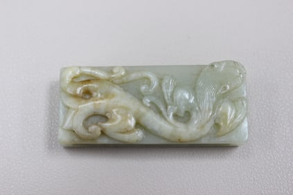 Chinese Carved Jade S0cabbard Slide