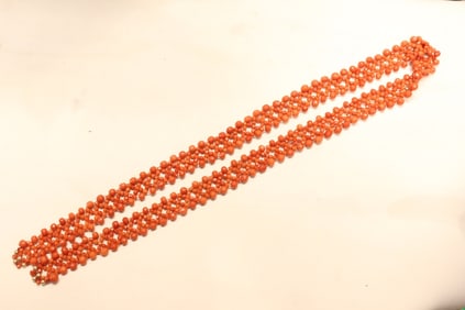 Elegant Faceted Coral Ornament