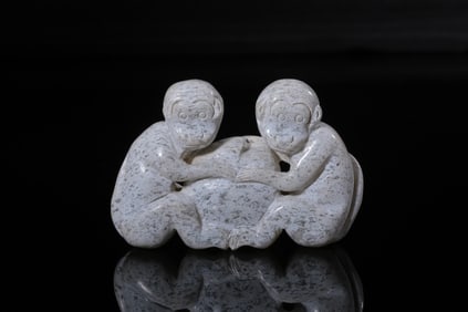 Chinese Jade Carved Monkey