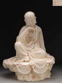 Chinese White Glazed Porcelain Buddha