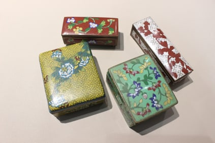 Four Chinese Cloisonne Box