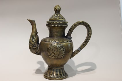 Tibetan Bronze Ritual Ewer
