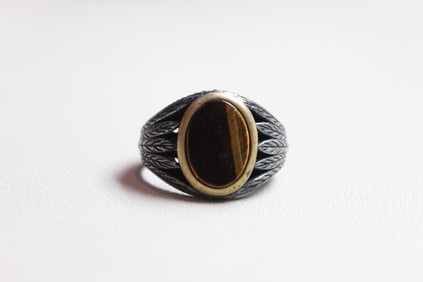 A Tiger's Eye Silver Ring