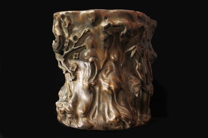 Chinese Chengxiang Wood Carved Brushpot