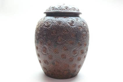 Chinese Zitan Wood Carved Cover Jug