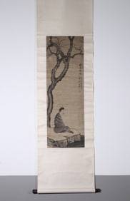 Chinese Ink Color Scroll Painting, Signed