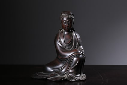 Chinese Bronze Guanyin Statue