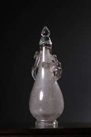 A Chinese Crystal Carved Bottle
