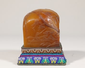 Chinese Hand Carved Soapstone Seal