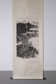 Chinese Ink Color Scroll Painting,Huangbinhong