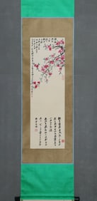 Chinese Ink Color Scroll Painting,Signed