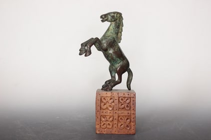 Bronze Rearing Horse Sculpture