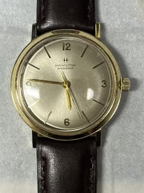 Vintage Hamilton Masterpiece 14K men's wristwatch