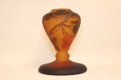 Art Nouveau Émile Gallé Cameo Glass Vase