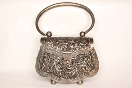 Antique Handcrafted Woman Clutch Bag or purse