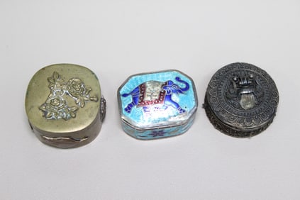 Three Distinct Vintage Ornamental boxes