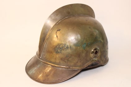 Antique WWII Brass Firefighter's Helmet