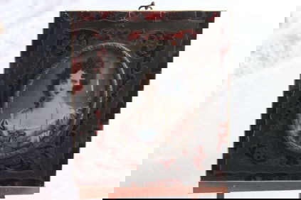 Antique Hand Painted MiniatureLady Portrait,Signed