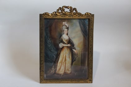 18th.C French Hand Paint Miniature Painting