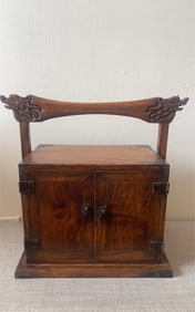 Antique Chinese Huanghuali Wood Carrying Chest