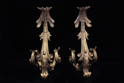 Pair of Louis XV-style Gilt-bronze Wall Sconces