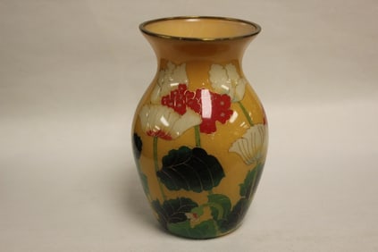 Japanese cloisonné enamel vase