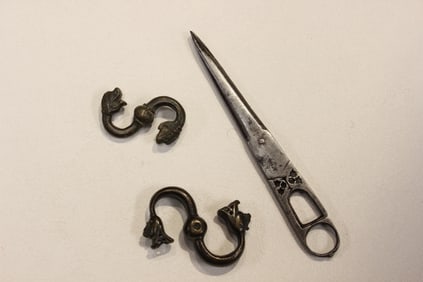 Early 18th.C Iron Scissors and Hooks