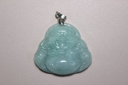 Chinese Jade Carved Buddha Pendant