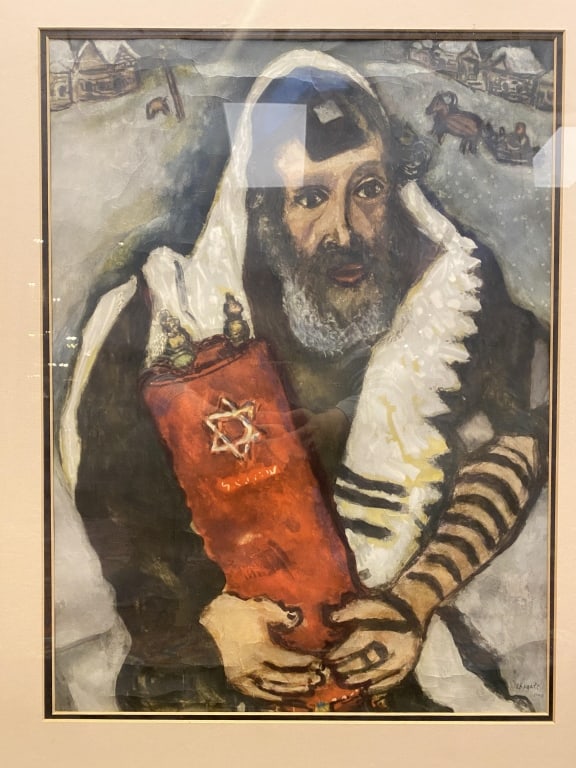 Signed Framed Print of "Rabbi with Torah" (1 of 8)