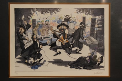 Signed , Jewish lively rock-concert Print