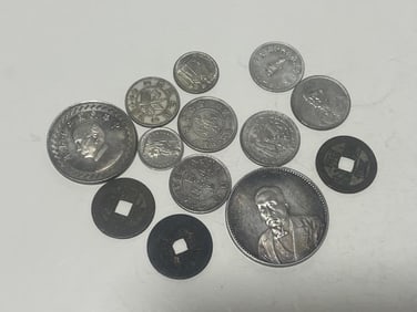 Lots of 13 Chinese Coins
