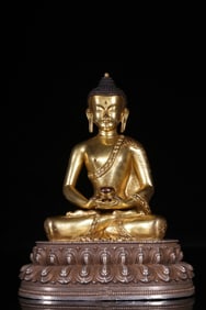 Chinese Gilt Bronze Statue