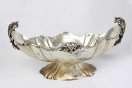ornate silver-plated center bowl