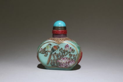 Chinese Hand Paint Snuff Bottle,Mark