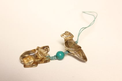Chinese Crystal Bird and Bear Toggle