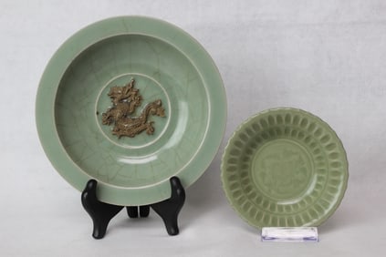 Two Chinese Longquan Dish
