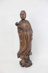 Chinese Wood Carved Figural Statue