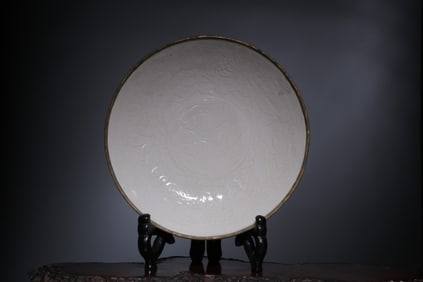 Chinese Ding White Glazed Plate