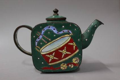 Chinese Hand-painted Enamel Miniature Teapot