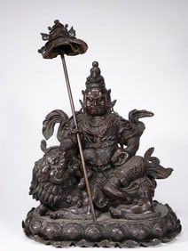 Chinese bronze sculpture of Vaisrava?a
